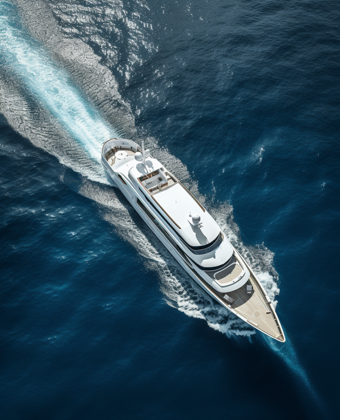 Yacht di lusso ancorato in una baia del Mediterraneo