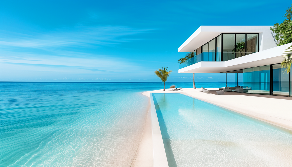 Villa di lusso con piscina affacciata sul mare